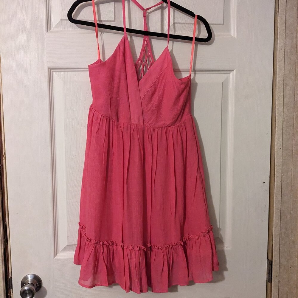 New VeryJ/Loveriche Fuchsia Spaghetti Strap Mini Dress
